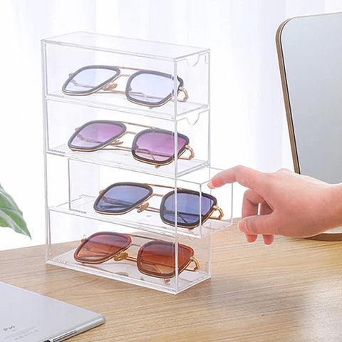 4 Layers Acrylic Glasses Storage Box