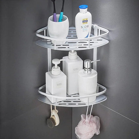 2-Layers Aluminum Bathroom Shelf